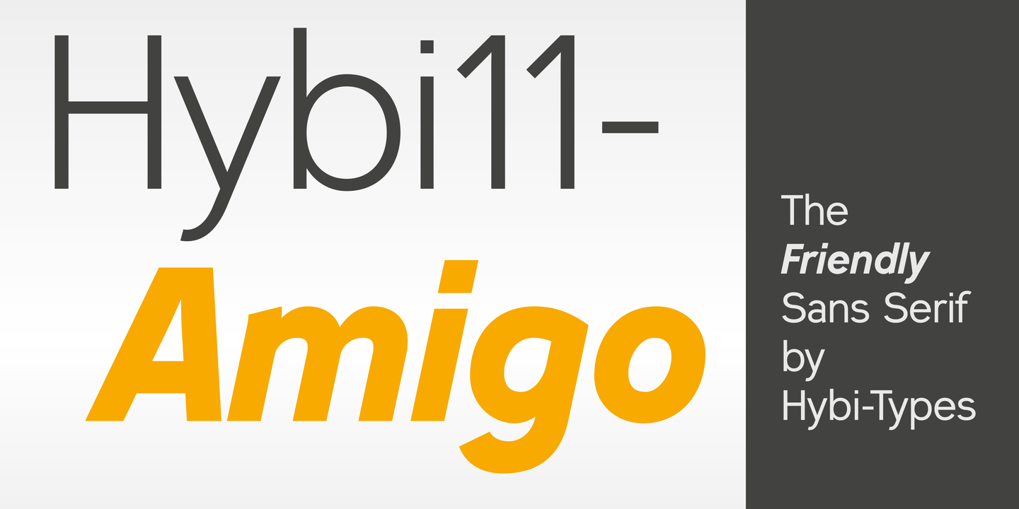 Пример шрифта Hybi11 Amigo #1